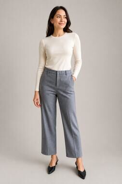 BANANA REPUBLIC Straight Trouser Pants Gray Size 6 Career Office Stretch